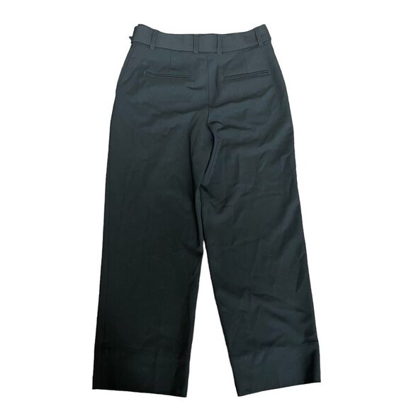 Club Monaco Black Enamel Ring Wool Blend Pants 6 NWT Ankle Straight - Picture 12 of 16